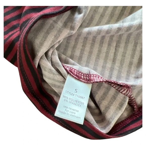 Active USA striped long sleeve tie top size Small - Picture 4 of 4